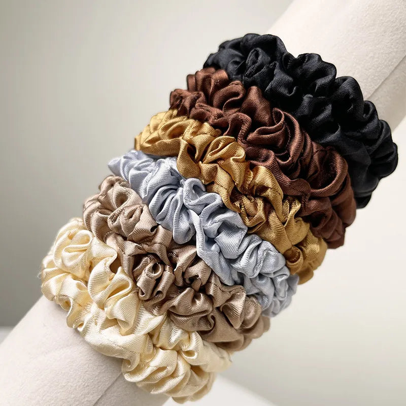 New Satin Small Intestine Hair Ring  Europe And The United States Large Intestine Hair Rope Advanced Sense Hair Rope  Rubber Band Hair Accessories Wholesale