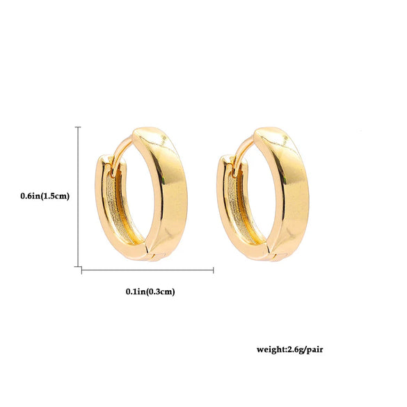 Retro C Shape Plating Alloy No Inlaid Earrings
