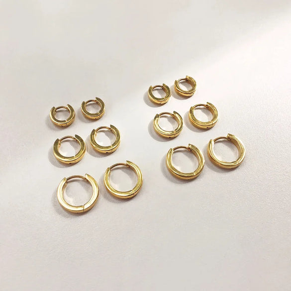 Retro C Shape Plating Alloy No Inlaid Earrings