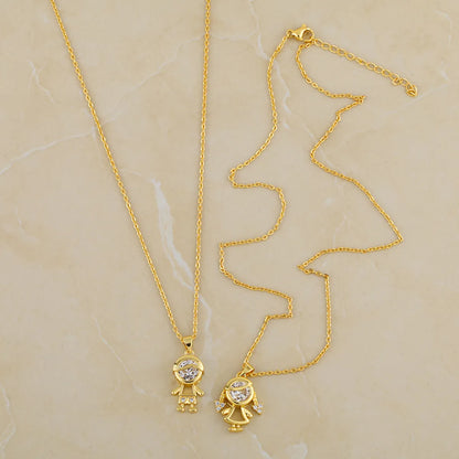 Fashion Doll 18k Gold Plated Necklace In Bulk