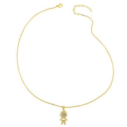 Fashion Doll 18k Gold Plated Necklace In Bulk