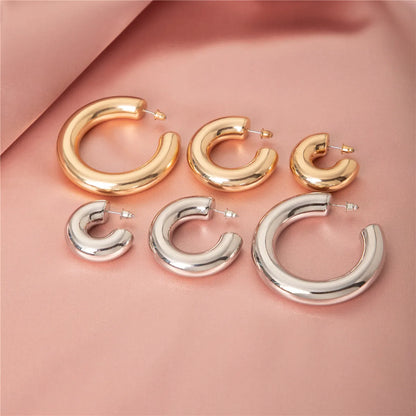 Fashion Geometric Plating Alloy No Inlaid Earrings