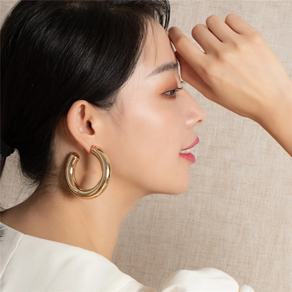 Fashion Geometric Plating Alloy No Inlaid Earrings