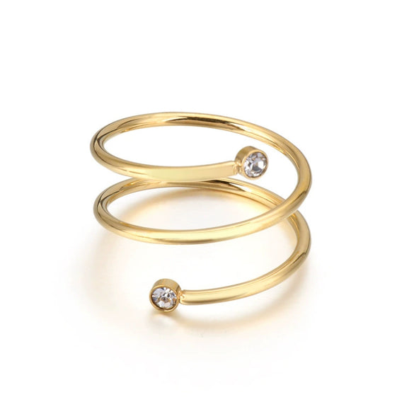 New Simple Elegant Titanium Steel Ring With Multi Layer Creative Design For Women In Sports Style