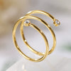 New Simple Elegant Titanium Steel Ring With Multi Layer Creative Design For Women In Sports Style