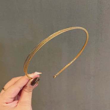 New Simple Gold Thin Headband Wholesale