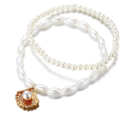 Vintage Style Shell Alloy Unisex Anklet