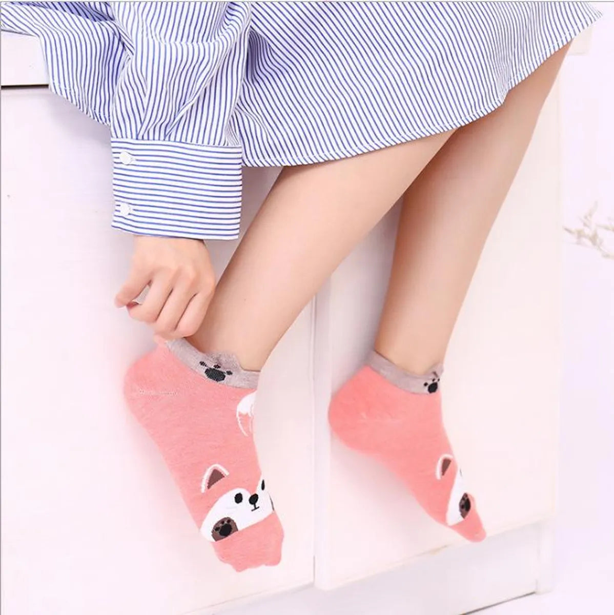 New Socks Wholesale Korean Fashion Female Cotton Socks Cartoon Cute Socks Boat Socks