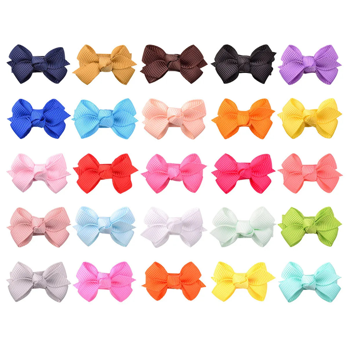 New Solid Color Bow Baby'S Hair Clip Set Wholesale Nihaojewelry