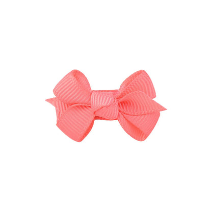 New Solid Color Bow Baby'S Hair Clip Set Wholesale Nihaojewelry