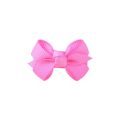 New Solid Color Bow Baby'S Hair Clip Set Wholesale Nihaojewelry