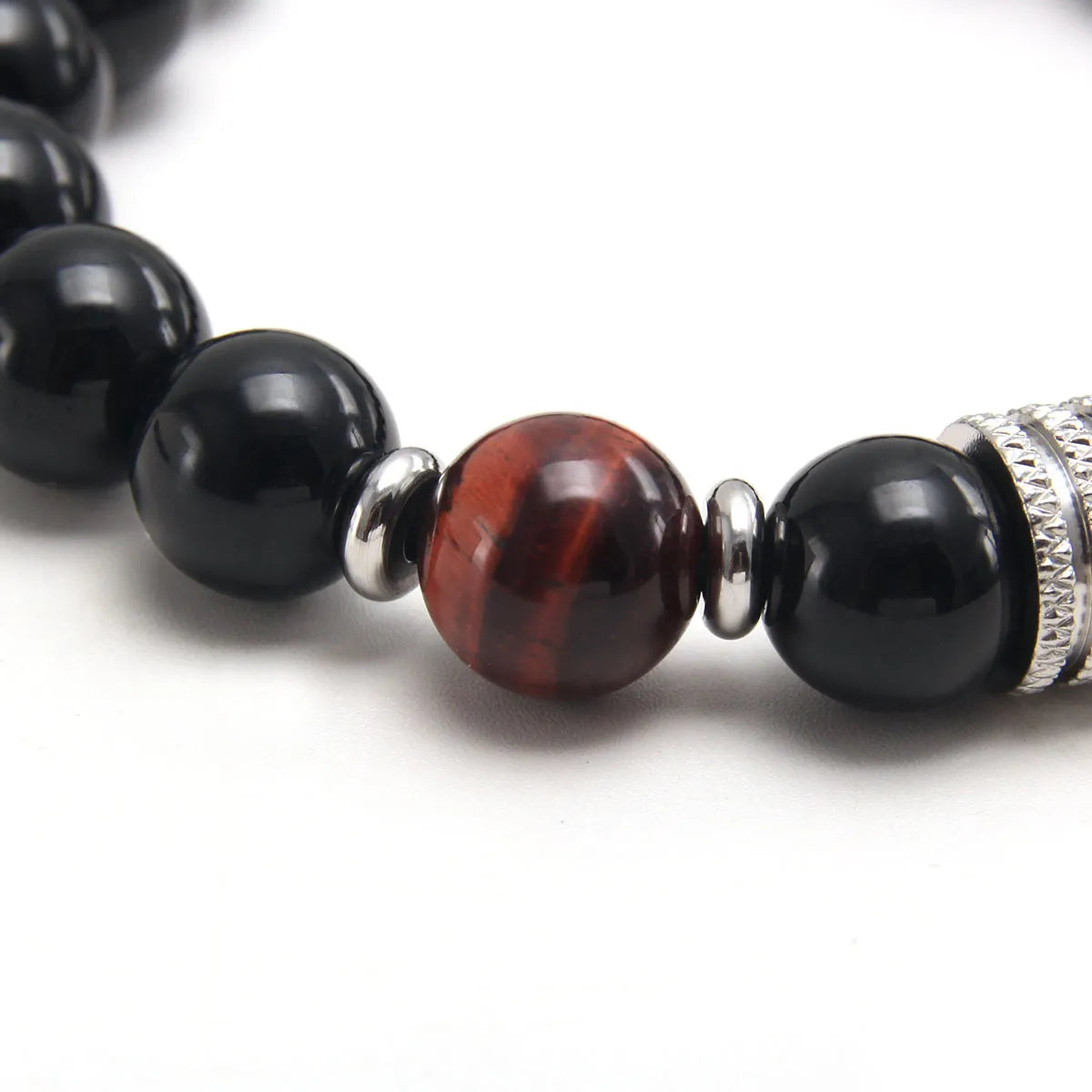 Casual Geometric Tiger Eye Plating Bracelets