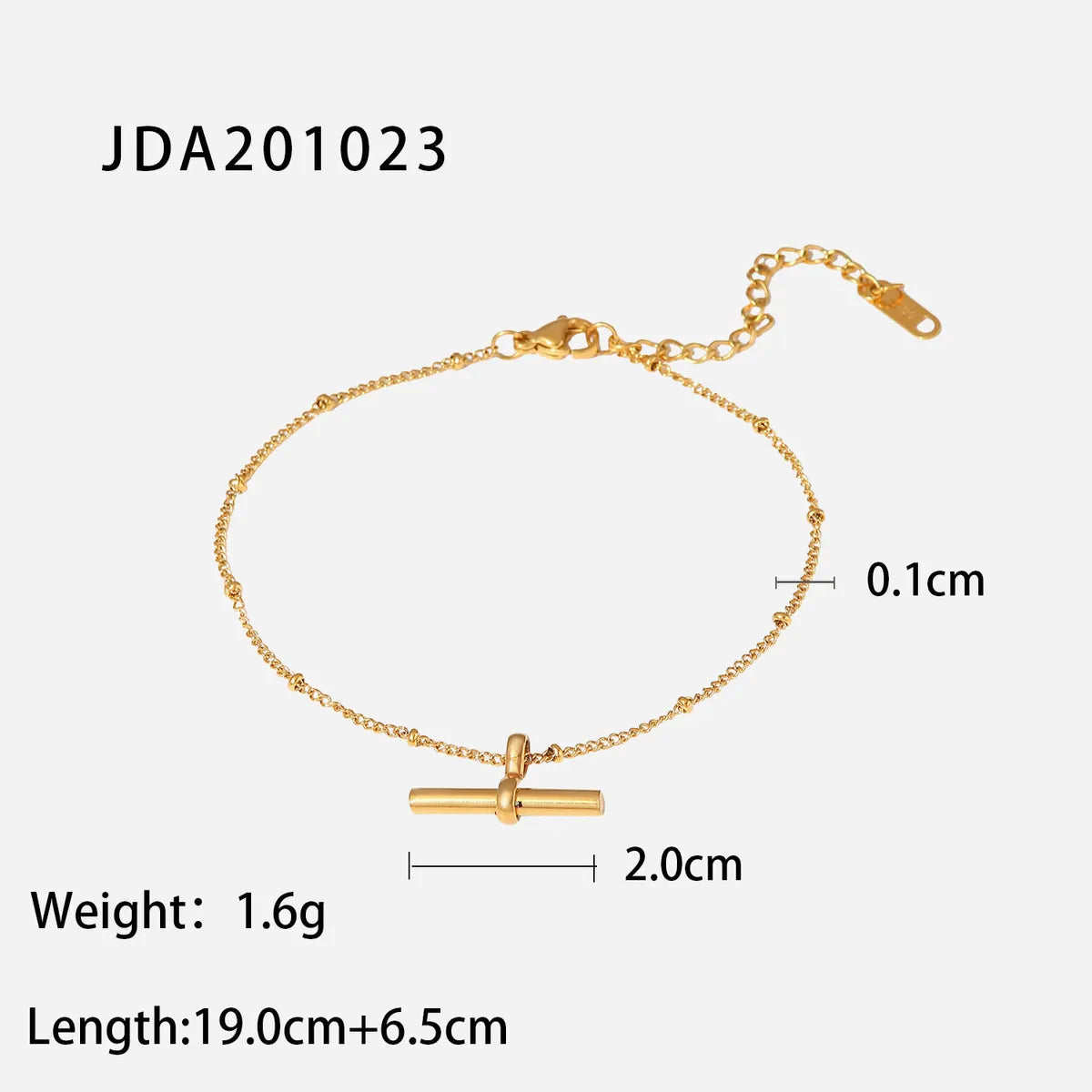 Wholesale Jewelry Simple Style Geometric 304 Stainless Steel Plating Anklet