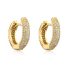 New Style Circle Copper Plating 18k Gold Full Zircon Earrings