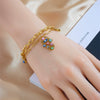 New Style Creative Color Oil Dropping Eyes Palm Accessories Pendant Design All Match Overlapped Titanium Steel Bracelet With Electroplating And Geometric Pattern