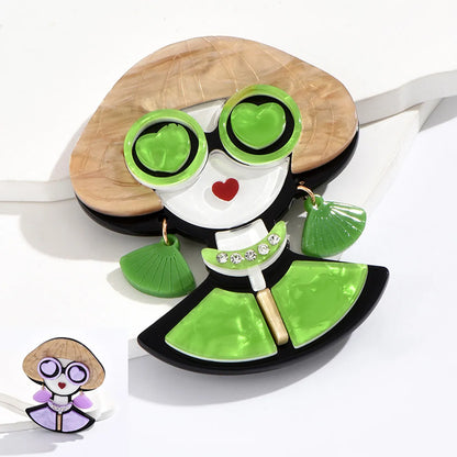 New Style Fashion Cartoon Figure Women Alloy Brooch