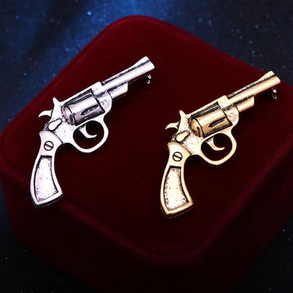 Fashion Pistol Alloy Zinc Plating Men'S Brooches