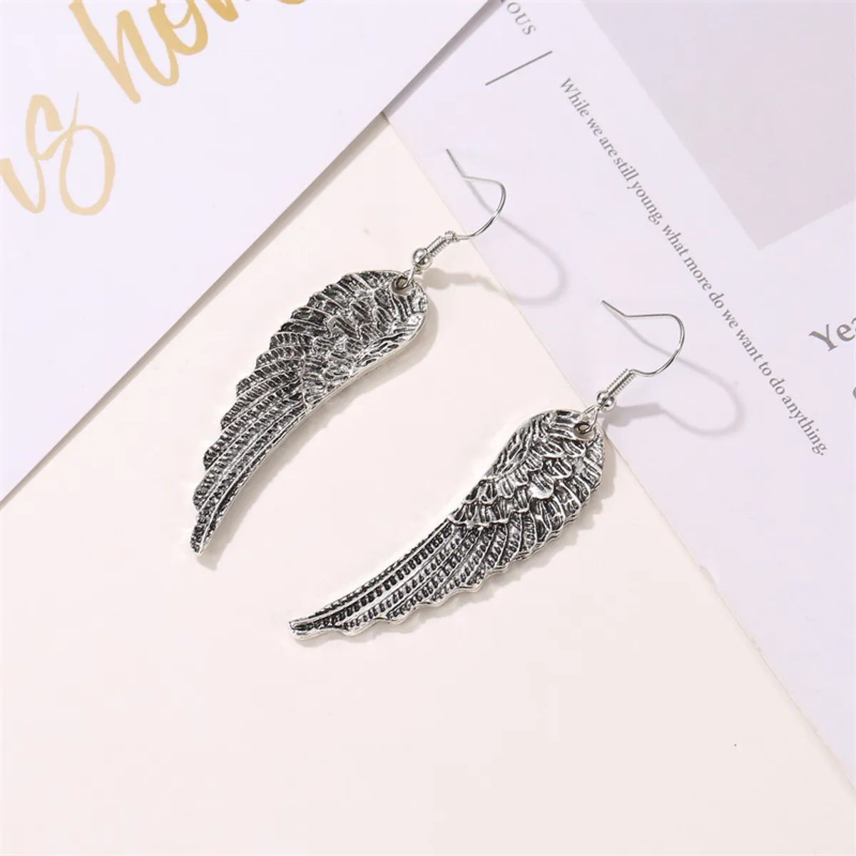 New Style Feather Earrings Retro Wings Earrings Fashion Angel Wings Trend Earrings Wholesale Gooddiy