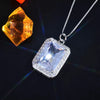 Live Broadcast New Elegant Simple And Fashionable Eight Hearts And Eight Arrows Rectangular Zircon Pendant Water Drop High Carbon Diamond Necklace For Women
