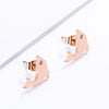 Cartoon Style Cartoon Character Plating Titanium Steel 18K Gold Plated Earrings