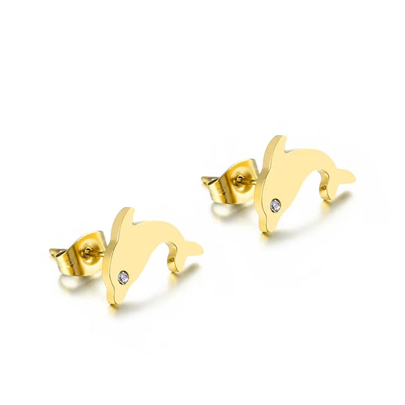 Cartoon Style Cartoon Character Plating Titanium Steel 18K Gold Plated Earrings