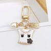New Style Metal Airpods Protective Case Keychain Pendant With Electroplating For Women