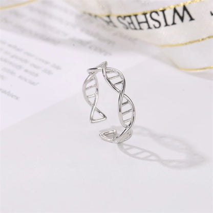 New Style Ring Cross Stripe Rose Gold Women's Ring Fashion Diamond Shaped Fish Bone Opening Wild Ring Wholesale