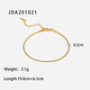 Wholesale Jewelry Simple Style Geometric 304 Stainless Steel Plating Anklet