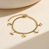 New Style Stainless Steel Women's Anklet With Geometric Pattern And Hollow Butterfly Shell Design