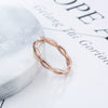 New Style Titanium Steel Rose Gold Ring Hollow Wave Fashion Simple Couple Ring  Sales