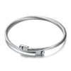 New Titanium Steel Bracelet Simple Threecolor 18K Gold Stainless Steel Bracelet  Wholesale