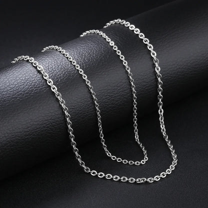 New Titanium Steel Chain Single O Word Necklace