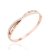 New Titanium Steel Diamond Rose Gold Twisted Arm Bracelet Female Roman Text Bracelet Stainless Steel Jewelry Wholesale