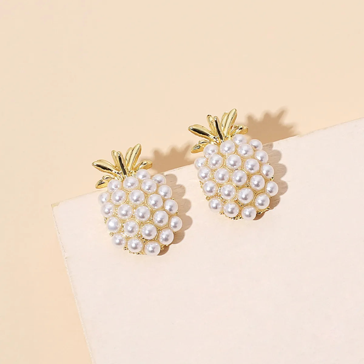 New Trendy Fashion Pineapple Pearl Earrings