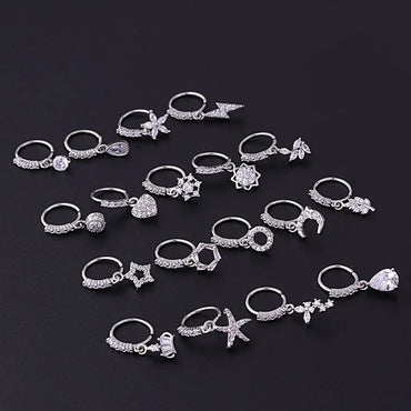 Fashion Geometric Metal Plating Nose Ring