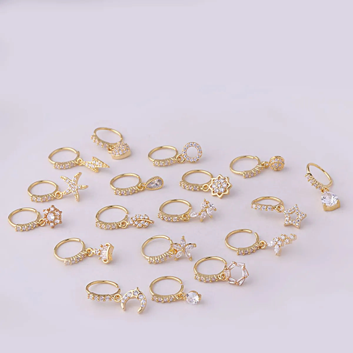 Fashion Geometric Metal Plating Nose Ring