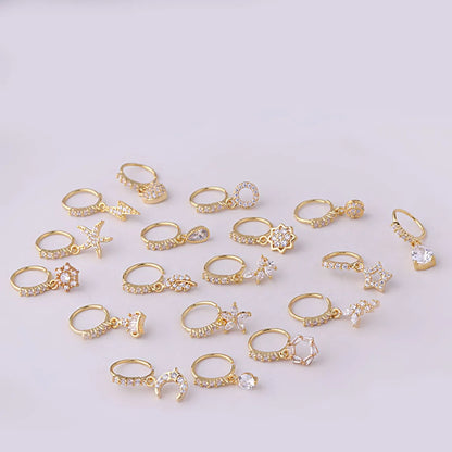 Fashion Geometric Metal Plating Nose Ring