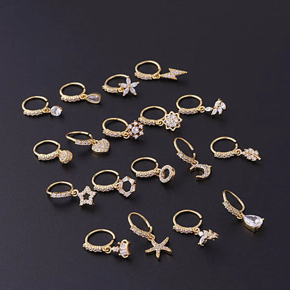 Fashion Geometric Metal Plating Nose Ring