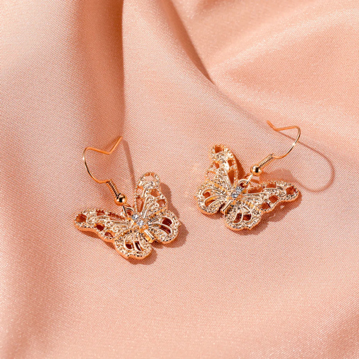 New Wild Metal Hollow Butterfly Earrings Creative Love Key Earrings For Women Gooddiy Wholesale