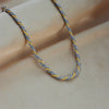 Niche Contrasting Color Mesh Twist Chain Stainless Steel Heavy Industry Punk Hiphop Clavicle Necklace With Electroplating