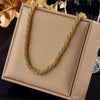 Niche Contrasting Color Mesh Twist Chain Stainless Steel Heavy Industry Punk Hiphop Clavicle Necklace With Electroplating