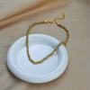 Niche Contrasting Color Mesh Twist Chain Stainless Steel Heavy Industry Punk Hiphop Clavicle Necklace With Electroplating