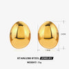 Niche Design Retro Heart Line Drop Shape Stainless Steel Electroplated Earrings For Women