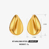 Niche Design Retro Heart Line Drop Shape Stainless Steel Electroplated Earrings For Women