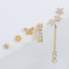 Niche Fashion Jewelry Set Women's Copper Animals Zodiac Zircon Earrings