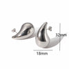 Niche Fashion Stainless Steel Earrings For Women In Oil Drop Shape With Electroplating Treatment