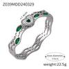 Niche Geometric Hollow 316L Stainless Steel Goldplated Bracelet With Inlaid Diamond Design