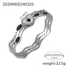 Niche Geometric Hollow 316L Stainless Steel Goldplated Bracelet With Inlaid Diamond Design