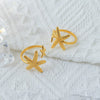 Niche High Personality Exaggerated Temperament Women's Open Starfish Ring Stainless Steel Titanium Steel Electroplated