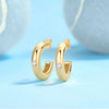 Niche Style Fashion Earrings S925 Silver Moissanite Geometric Design Set With Diamonds